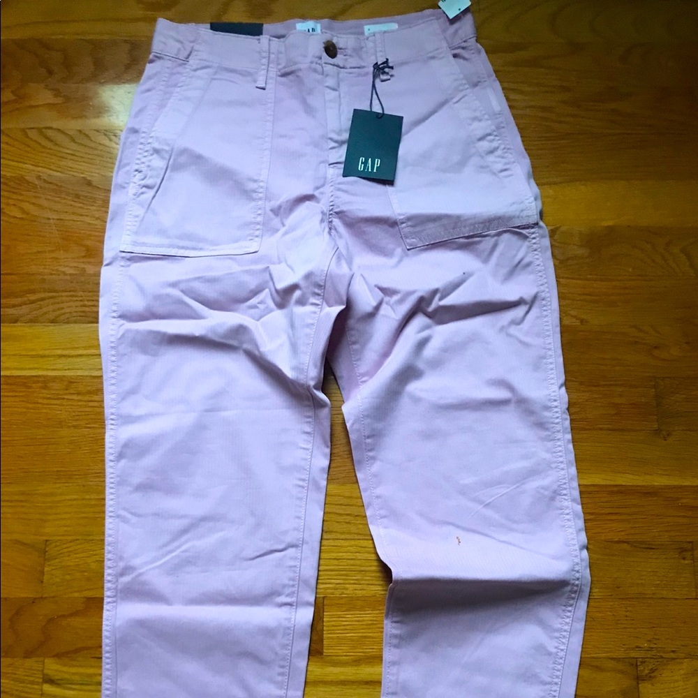 Lilac straight leg khaki pants